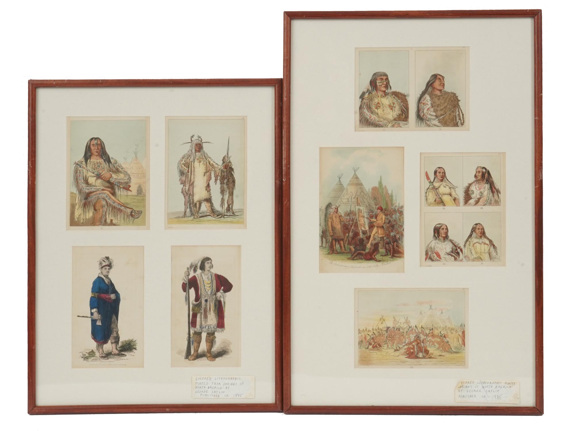 ANTIQUE PRINTS NATIVE AMERICANS BY GEORGE CATLIN